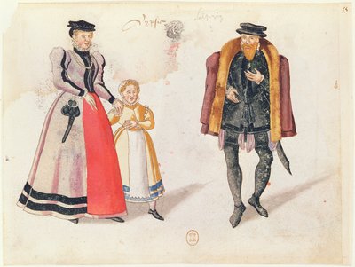 Citizens of Leipzig, 1572 by German School